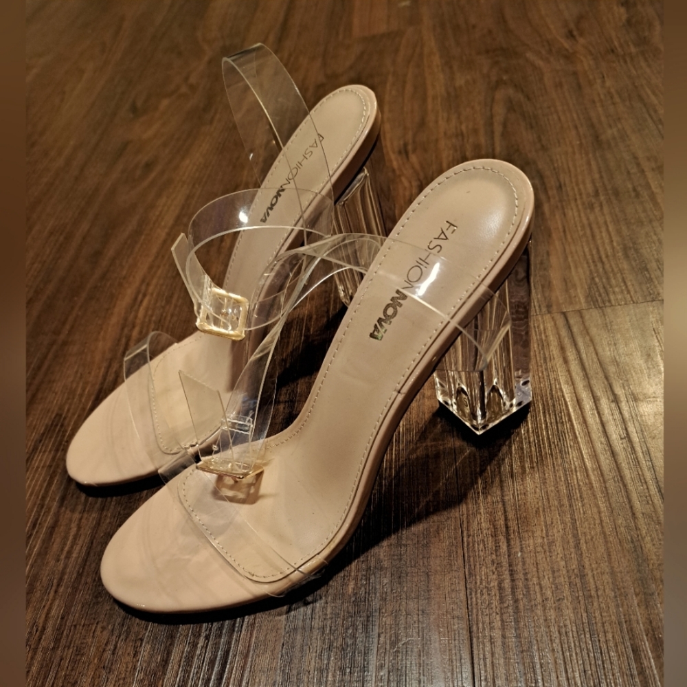 FashionNOVA clear heels